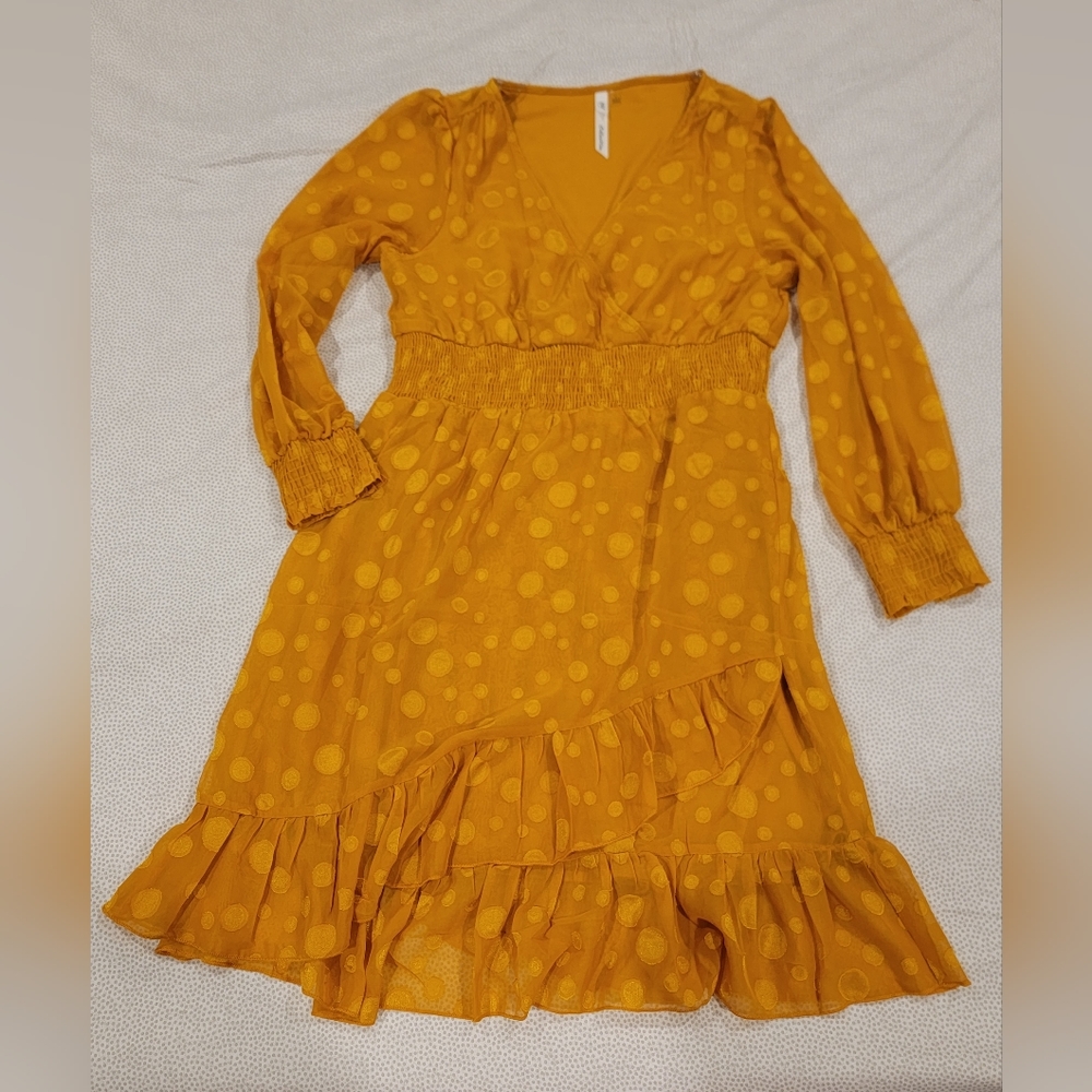 NY Collection Yellow Dress- Size USA Medium